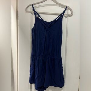Navy Blue Express Romper
